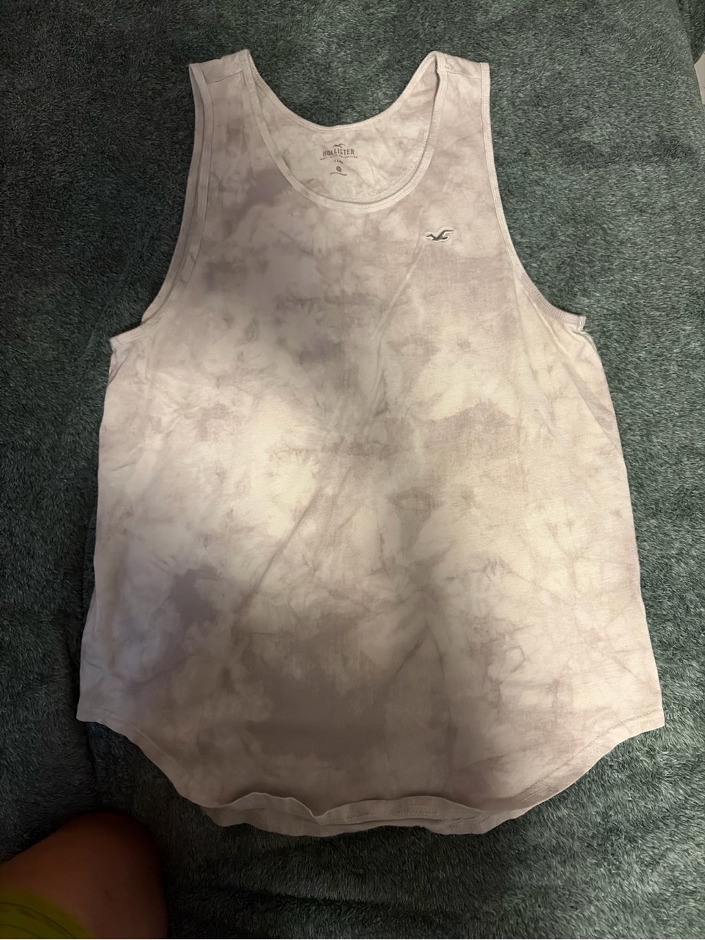 Hollister Women's Pale Lavender Tie-Dye Tank Top